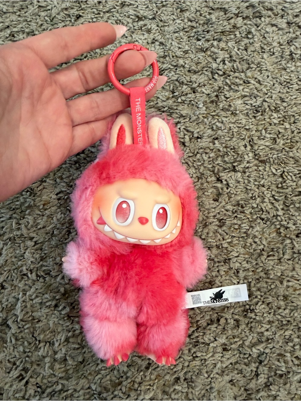 Pink Fuzzy Monster Plush Toy - The Skwares - Picture 2 of 2